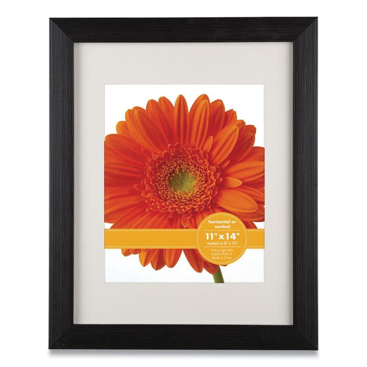 VICTORY LIGHT USA LLC Woodtone Poster Frame with Mat, 8 x 10 Insert, Cappuccino (VLU1068275B1114)