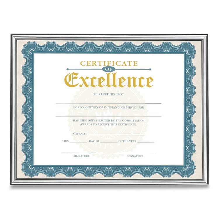 VICTORY LIGHT USA LLC U-Channel Document Frame, 8.5 x 11, Silver (VLUVS4503B811S)