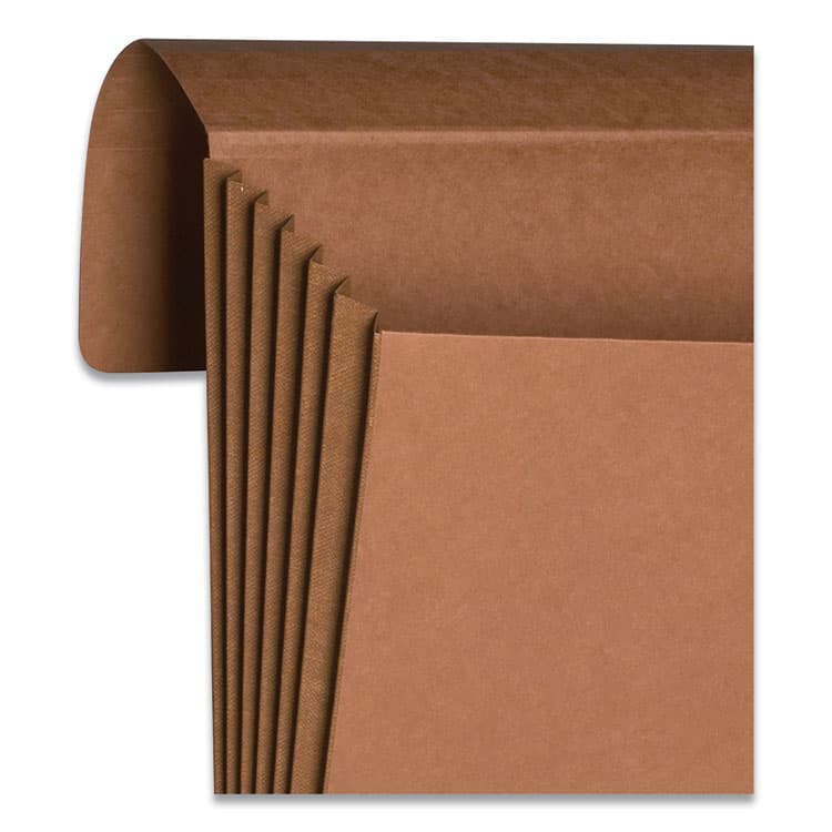 SMEAD MANUFACTURING CO. Extra-Wide Expanding Wallets with Elastic Cord, 5.25" Expansion, 1 Section, Elastic Cord Closure, Letter Size, Redrope (SMD71186) thumbnail 4