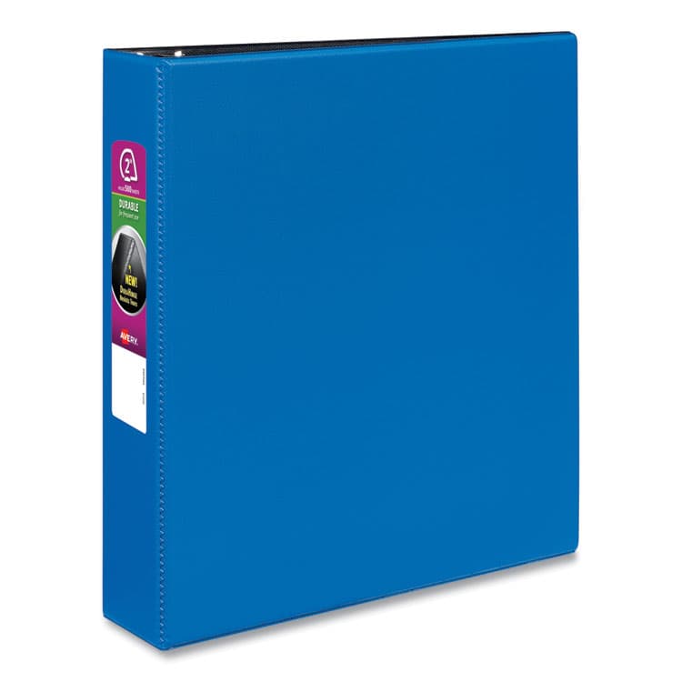 AVERY PRODUCTS CORPORATION Durable Non-View Binder with DuraHinge and Slant Rings, 3 Rings, 2" Capacity, 11 x 8.5, Blue (AVE27551)