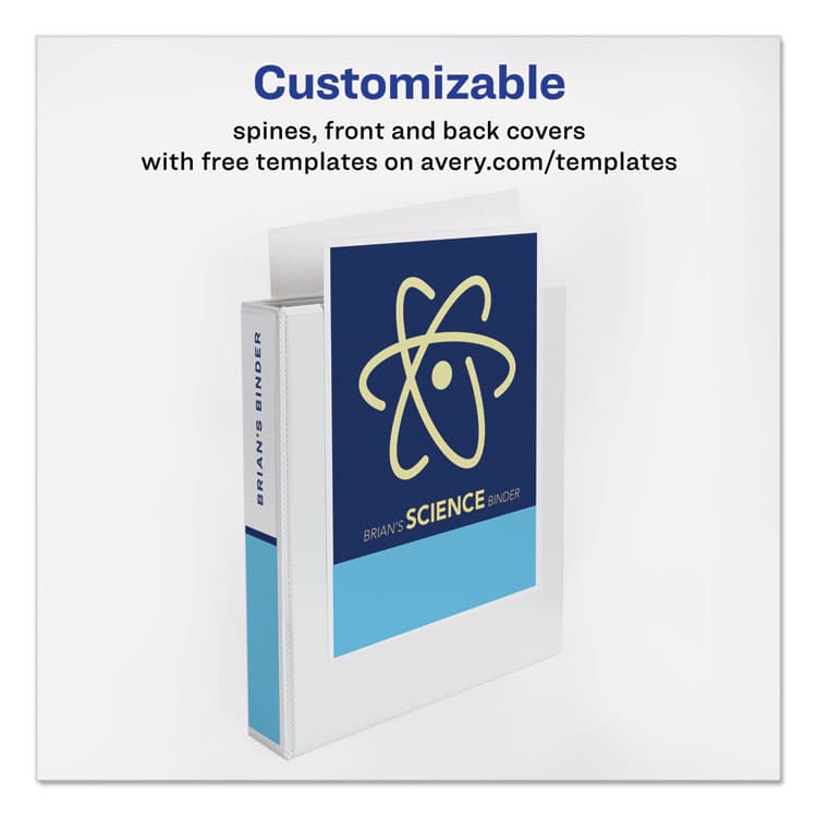 AVERY PRODUCTS CORPORATION Economy View Binder with Round Rings , 3 Rings, 1.5" Capacity, 11 x 8.5, White, (5726) (AVE05726) thumbnail 3