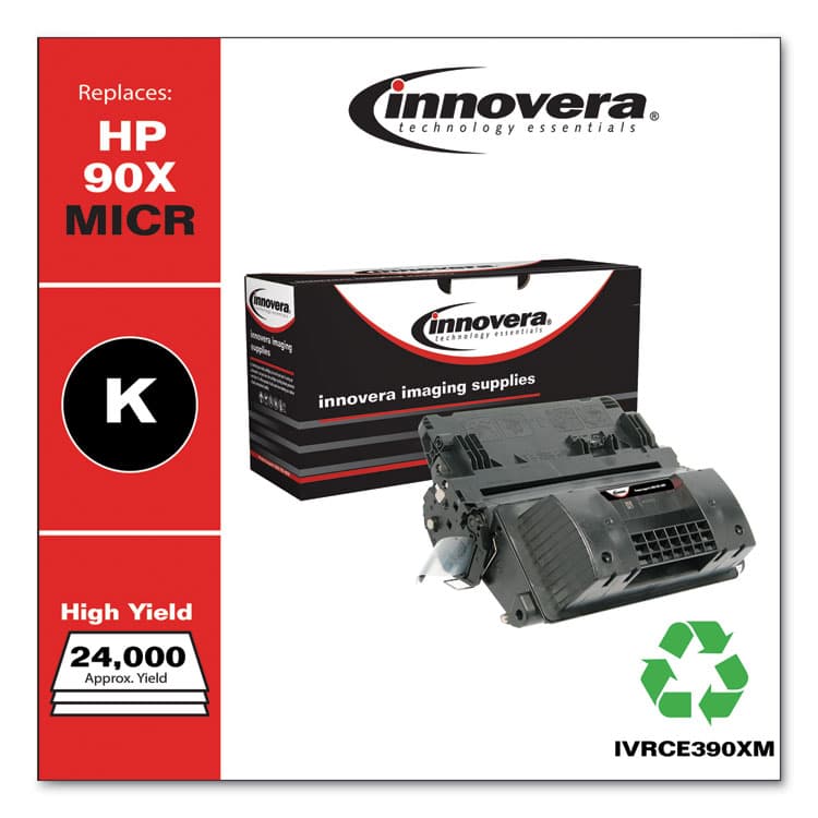 INNOVERA Remanufactured Black High-Yield MICR Toner, Replacement for 90XM (CE390XM), 24,000 Page-Yield (IVRCE390XM) thumbnail 2
