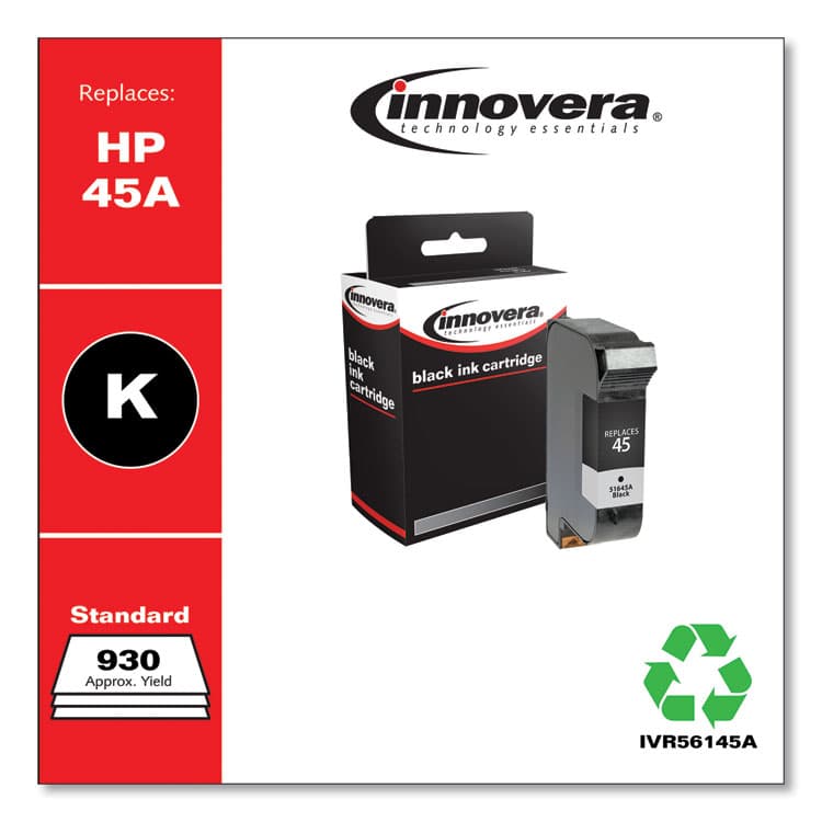 INNOVERA Remanufactured Black Ink, Replacement for 45A (51645A), 930 Page-Yield (IVR56145A) thumbnail 2