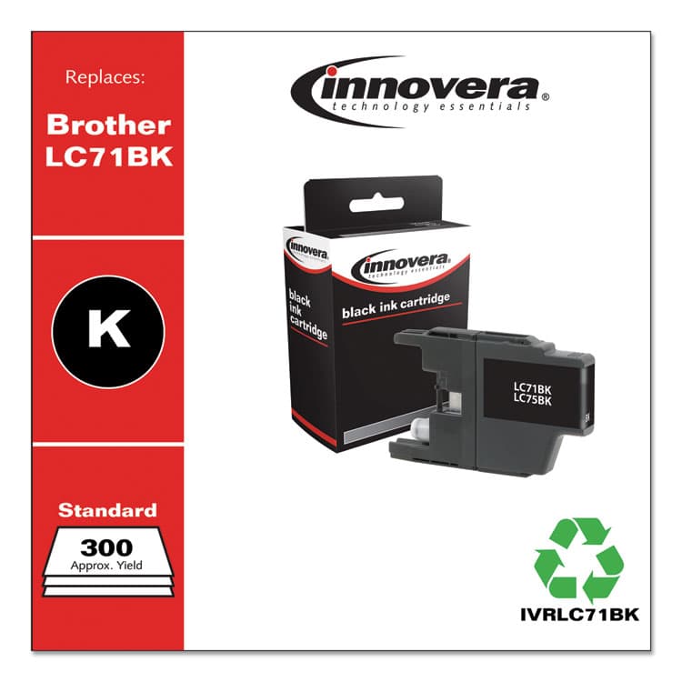INNOVERA Remanufactured Black Ink, Replacement for LC71BK, 300 Page-Yield (IVRLC71BK) thumbnail 2