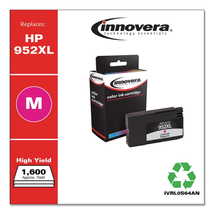 INNOVERA Remanufactured Magenta High-Yield Ink, Replacement for 952XL (L0S64AN), 1,600 Page-Yield (IVRL0S64AN) thumbnail 2