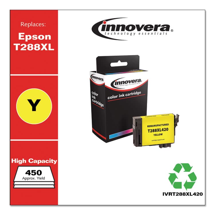 INNOVERA Remanufactured Yellow High-Yield Ink, Replacement for T288XL (T288XL420), 450 Page-Yield (IVRT288XL420) thumbnail 2