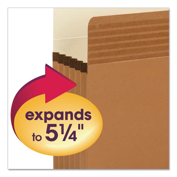 SMEAD MANUFACTURING CO. Easy Grip Pockets, 5.25" Expansion, Legal Size, Redrope, 10/Box (SMD73211) thumbnail 4