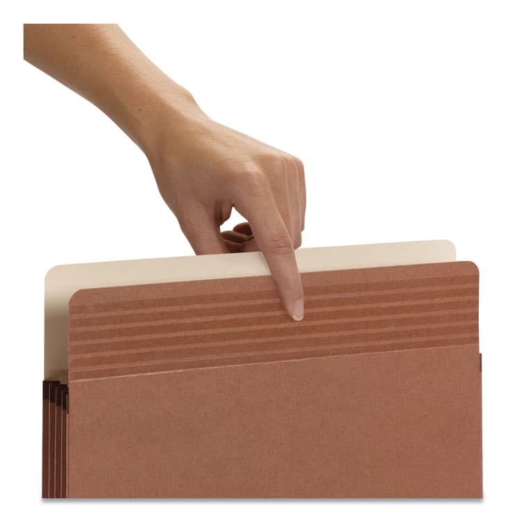 SMEAD MANUFACTURING CO. Easy Grip Pockets, 3.5" Expansion, Letter Size, Redrope, 25/Box (SMD73208) thumbnail 4