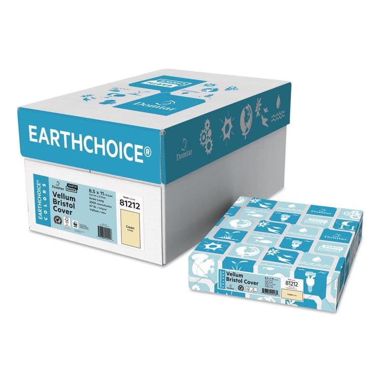 DOMTAR PAPER Cover Stock, 67 lb Bristol Weight, 8.5 x 11, Cream, 250/Pack (DMR81212)