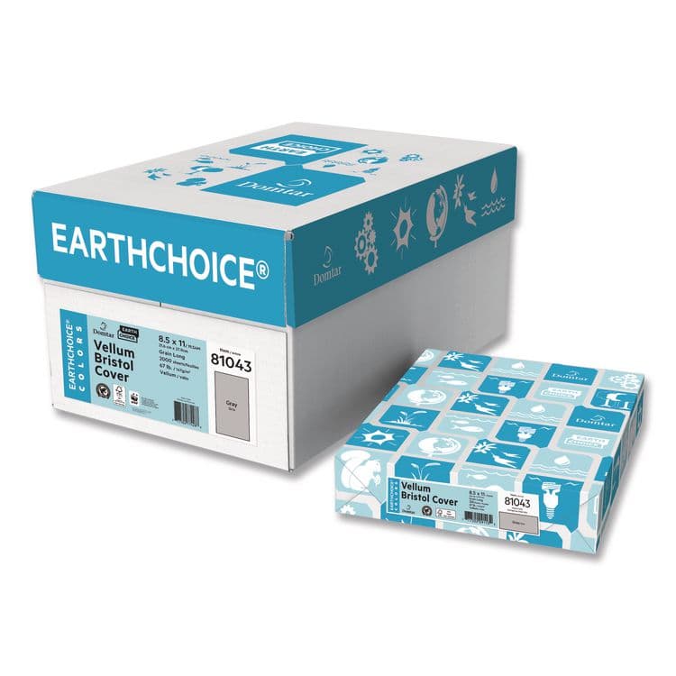 DOMTAR PAPER Cover Stock, 67 lb Bristol Weight, 8.5 x 11, Gray, 250/Pack (DMR81043)