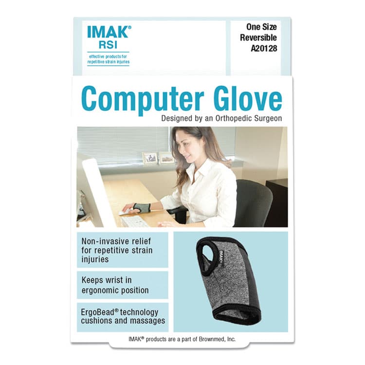 BROWNMED Computer Glove, Fits Left Hand/Right Hand, Black (IMA20128) thumbnail 2