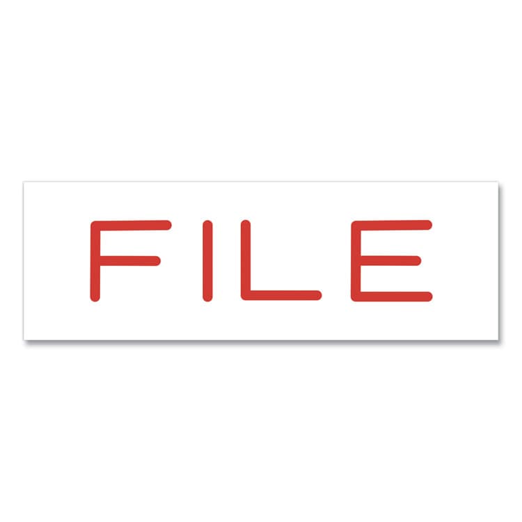 MARKING PRODUCTS, Pre-Inked Message Stamp, FILE, 1.63" x 0.38", Red Ink (MKG034513) thumbnail 4