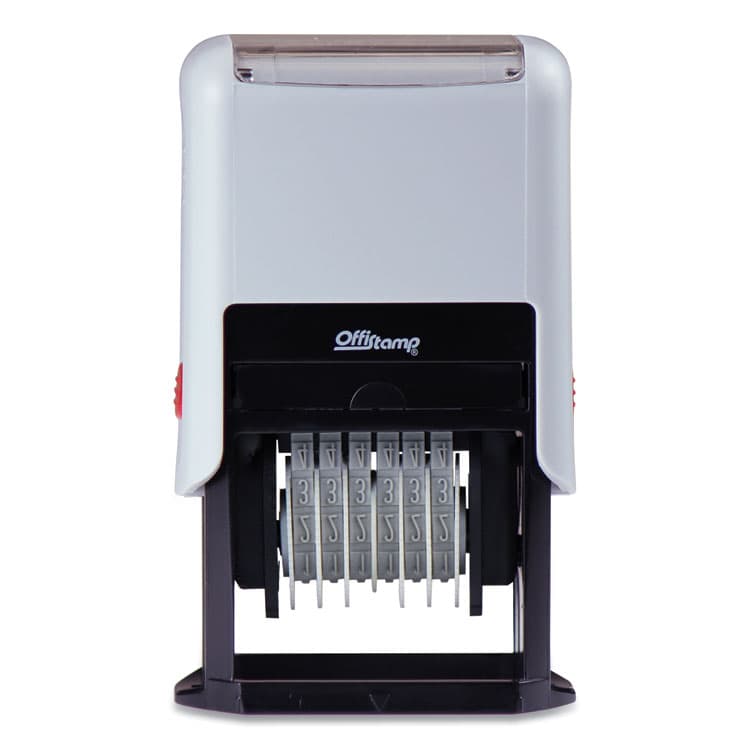 MARKING PRODUCTS, Numberer, Pre-Inked/Re-Inkable, 6 Bands, 1.88 x 0.25, Black (MKG034525)