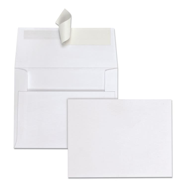 QUALITY PARK PRODUCTS Greeting Card/Invitation Envelope, A-2, Square Flap, Redi-Strip Adhesive Closure, 4.38 x 5.75, White, 100/Box (QUA10740)