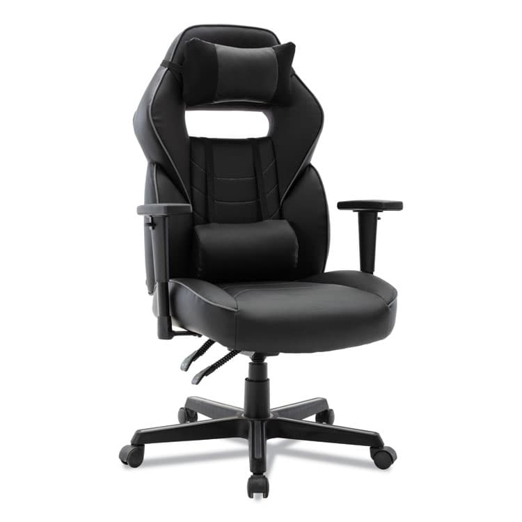 ALERA Racing Style Ergonomic Gaming Chair, Supports 275 lb, 15.91" to 19.8" Seat Height, Black/Gray Trim Seat/Back, Black/Gray Base (ALEGM4146) thumbnail 4