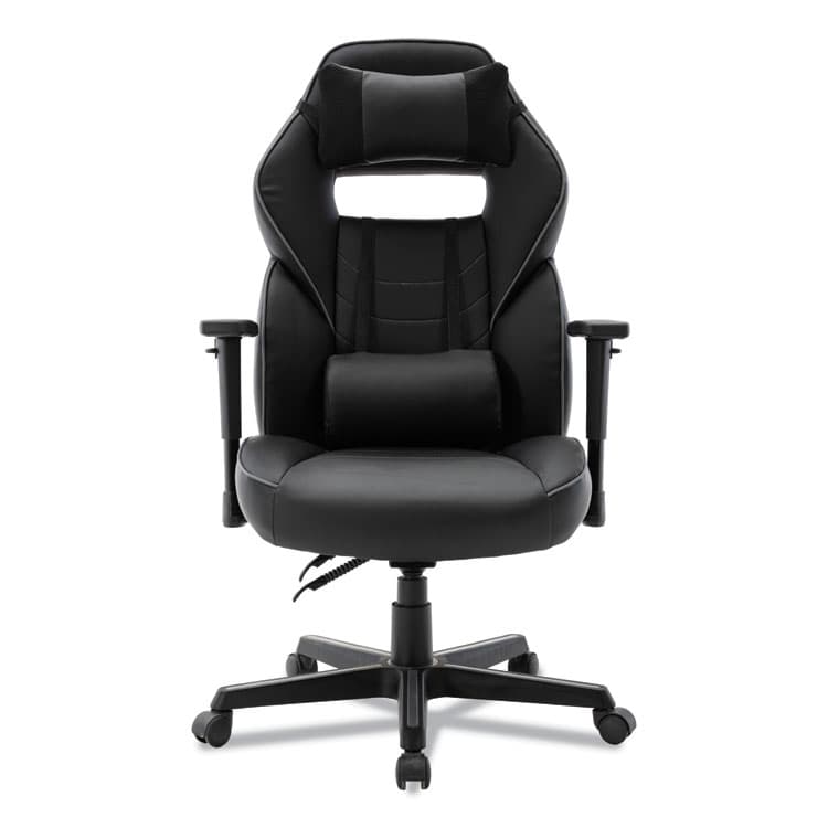 ALERA Racing Style Ergonomic Gaming Chair, Supports 275 lb, 15.91" to 19.8" Seat Height, Black/Gray Trim Seat/Back, Black/Gray Base (ALEGM4146) thumbnail 2