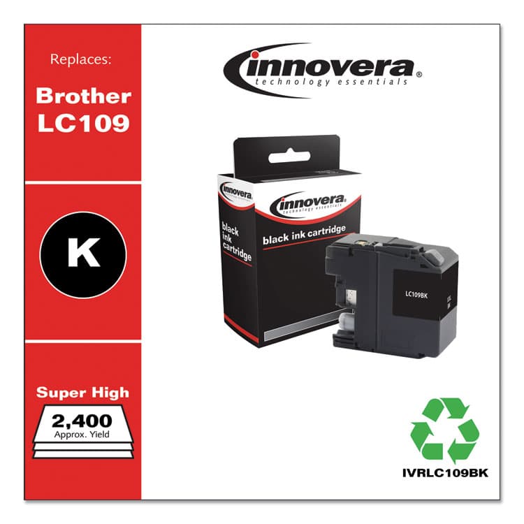 INNOVERA Remanufactured Black Super High-Yield, Replacement for LC109BK, 2,400 Page-Yield (IVRLC109BK) thumbnail 2