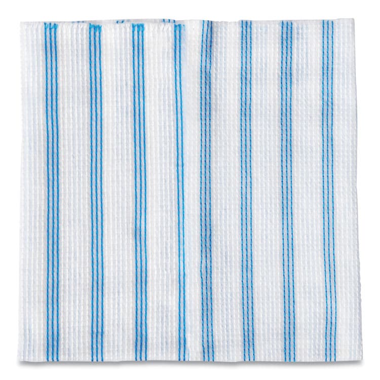 RUBBERMAID COMMERCIAL PROD. Disposable Microfiber Cleaning Cloths, 12 x 12, White/Blue Stripe, 600/Carton (RCP2134283)