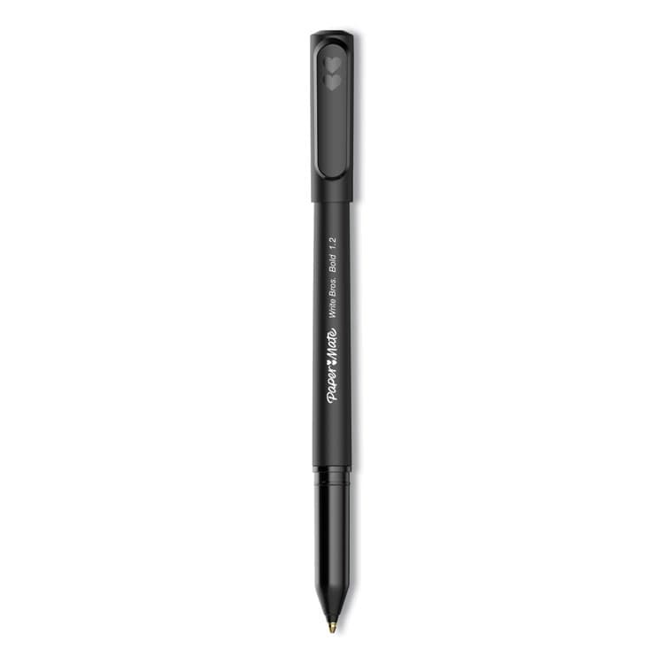 SANFORD Write Bros. Ballpoint Pen, Stick, Bold 1.2 mm, Black Ink, Black Barrel, Dozen (PAP2124520)