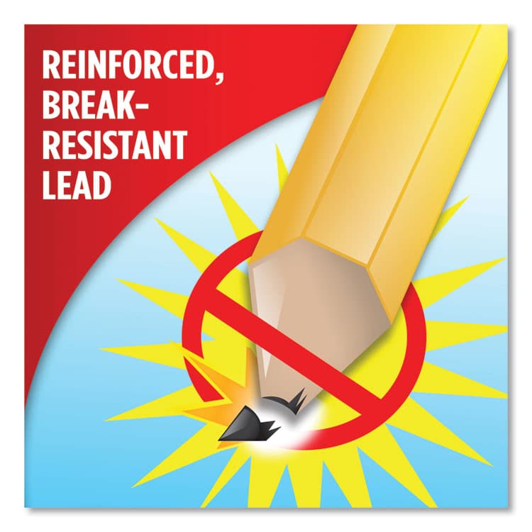 SANFORD EverStrong #2 Pre-Sharpened Woodcase Pencils, HB (#2), Black Lead, Yellow Barrel, Dozen (PAP2065456) thumbnail 4