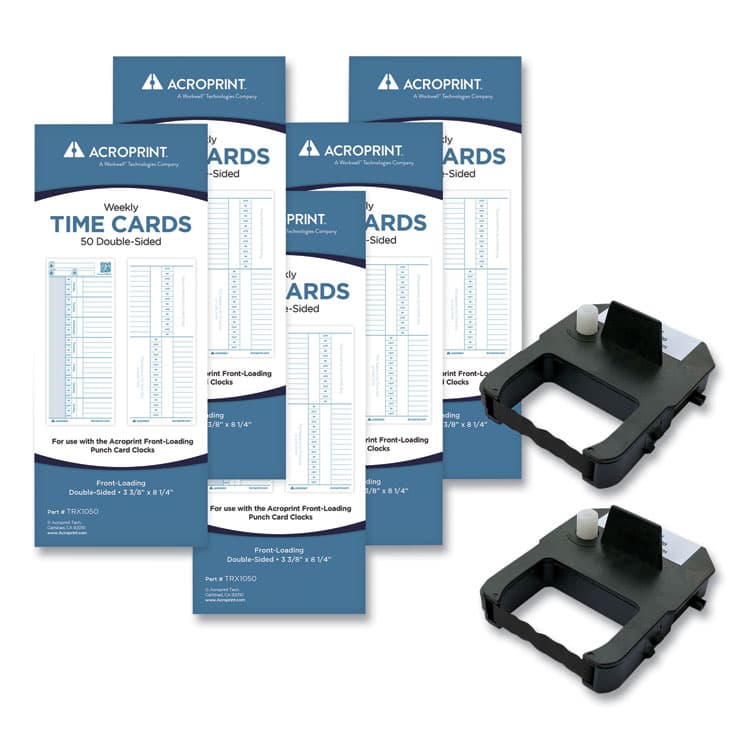 ACRO PRINT TIME RECORDER EXP250 Accessory Bundle, Weekly, Two Sides, 3.38 x 8.25 (ACPEXP250)