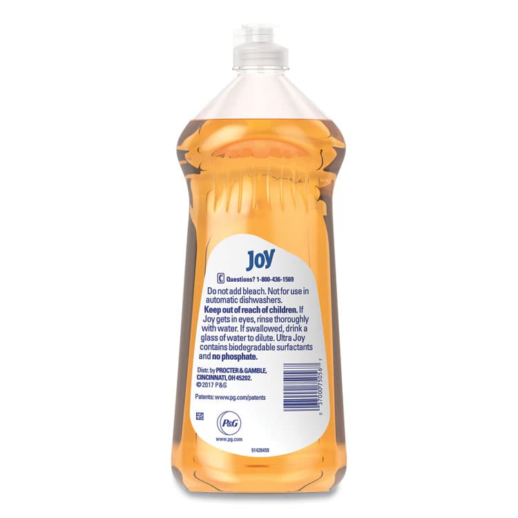 JOYSUDS, LLC. Ultra Orange Dishwashing Liquid, Orange Scent, 30 oz Bottle, 10/Carton (JOY43603) thumbnail 2