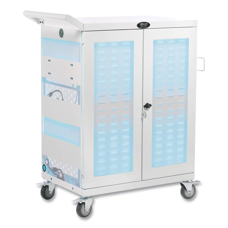 EATON CORPORATION UV Sterilization and Charging Cart, 32 Devices, 34.8 x 21.6 x 42.3, White (TRPCSC32ACWHG)