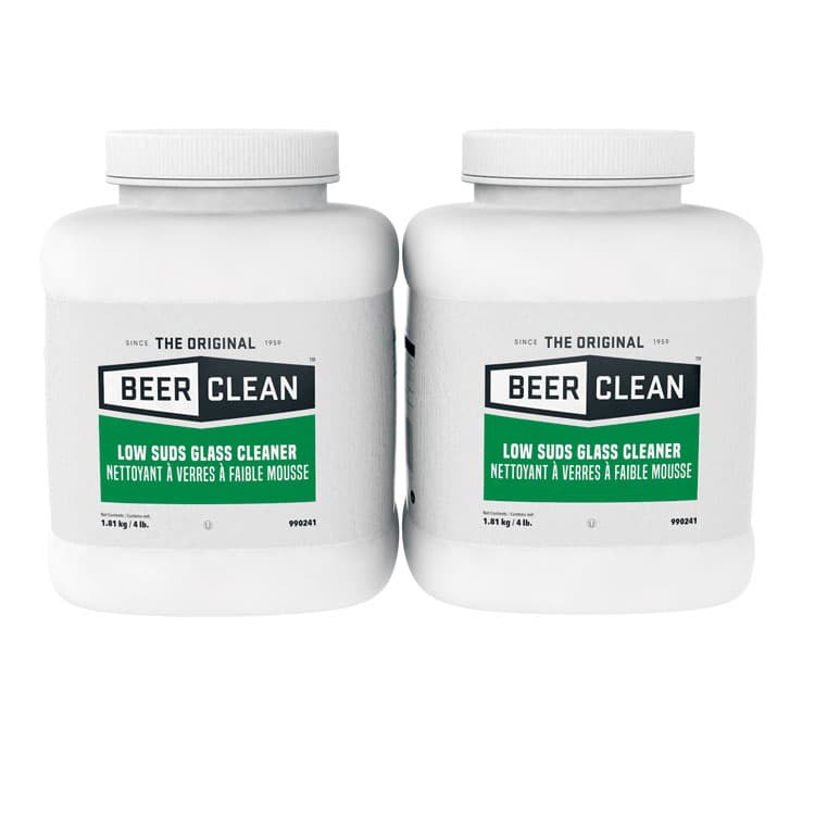 DIVERSEY Beer Clean Glass Cleaner, Unscented, Powder, 4 lb. Container (DVO990241)