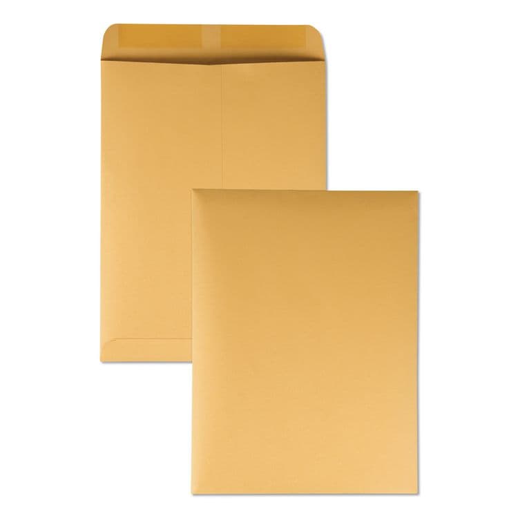 QUALITY PARK PRODUCTS Catalog Envelope, 28 lb Bond Weight Kraft, #12 1/2, Square Flap, Gummed Closure, 9.5 x 12.5, Brown Kraft, 250/Box (QUA41565)