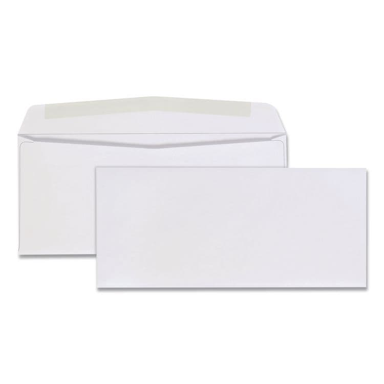 QUALITY PARK PRODUCTS Business Envelope, #9, Commercial Flap, Diagonal Seam, Gummed Closure, 24 lb Bond Weight Paper, 3.88 x 8.88, White, 500/Box (QUA90090)