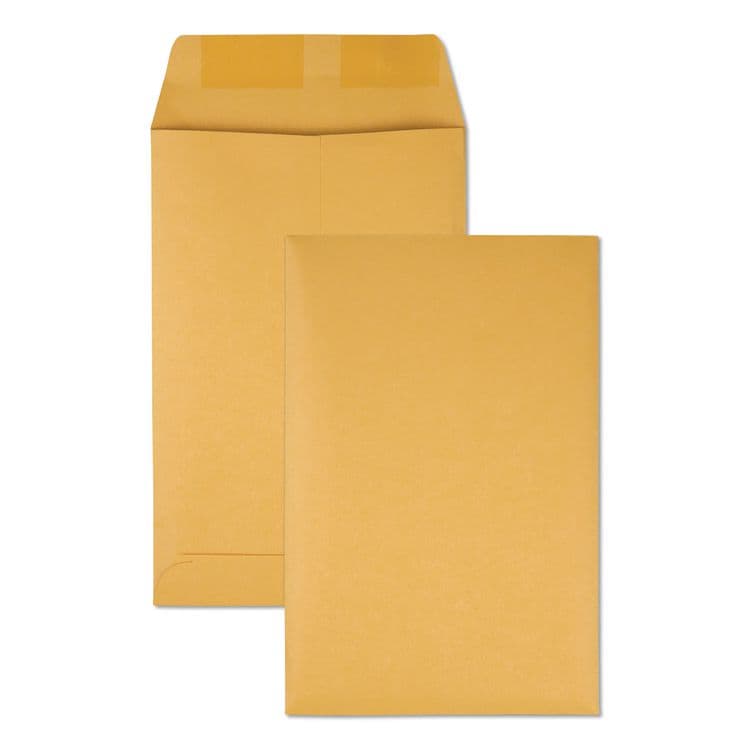 QUALITY PARK PRODUCTS Catalog Envelope, 28 lb Bond Weight Kraft, #1 3/4, Square Flap, Gummed Closure, 6.5 x 9.5, Brown Kraft, 500/Box (QUA40865)