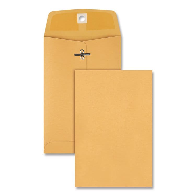 QUALITY PARK PRODUCTS Clasp Envelope, 28 lb Bond Weight Kraft, #35, Square Flap, Clasp/Gummed Closure, 5 x 7.5, Brown Kraft, 100/Box (QUA37835)