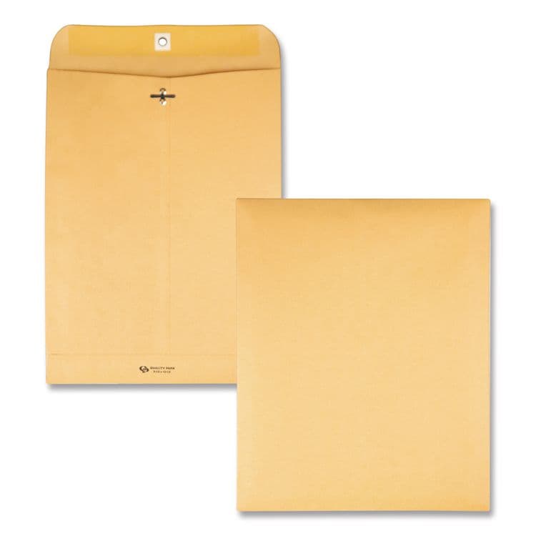 QUALITY PARK PRODUCTS Clasp Envelope, 28 lb Bond Weight Kraft, #94, Square Flap, Clasp/Gummed Closure, 9.25 x 14.5, Brown Kraft, 100/Box (QUA37894)