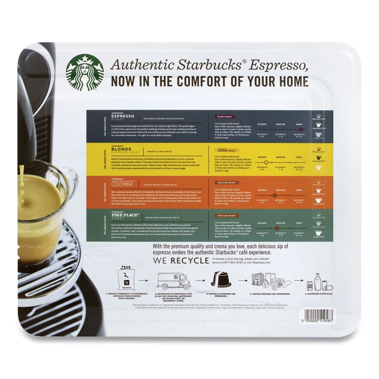 STARBUCKS COFFEE COMPANY Pods Variety Pack, Blonde Espresso/Colombia/Espresso/Pikes Place, 60 Pods/Pack (GRR22001153) thumbnail 3