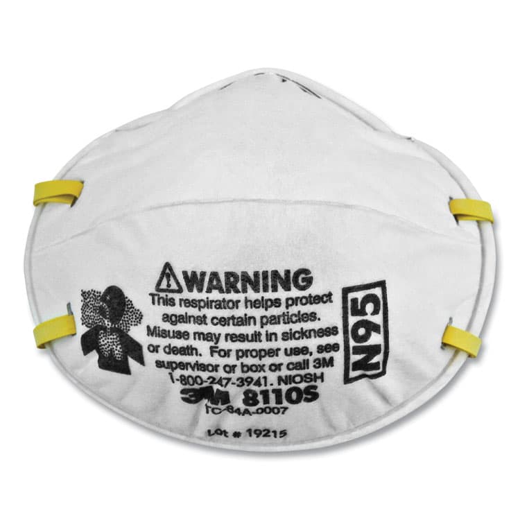 3M/COMMERCIAL TAPE DIV. N95 Particulate Respirator 8110S, Half Facepiece, Small, 160/Carton (MMM54305)