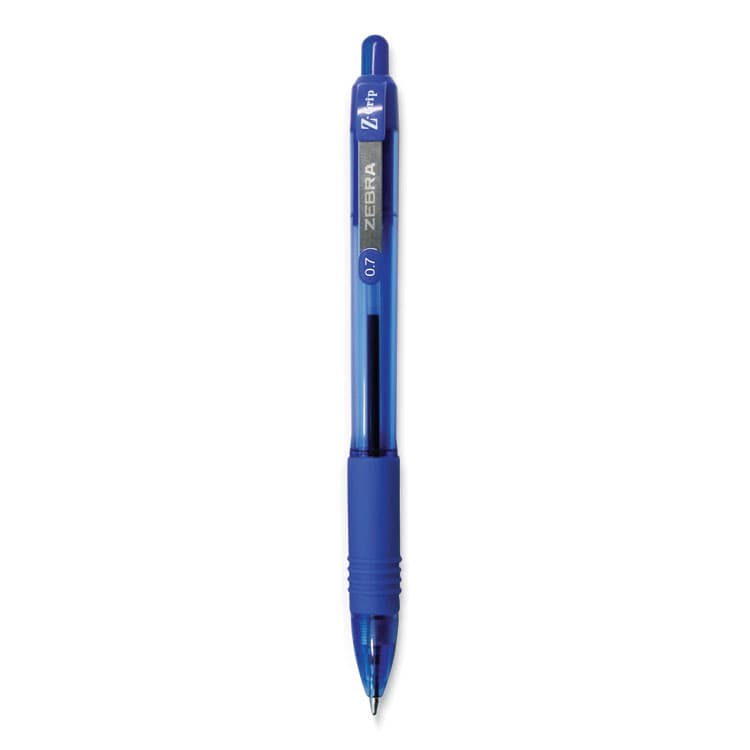 ZEBRA PEN CORP. Z-Grip Ballpoint Pen, Retractable, Medium 0.7 mm, Blue Ink, Translucent Blue/Blue Barrel, 12/Pack (ZEB23920)