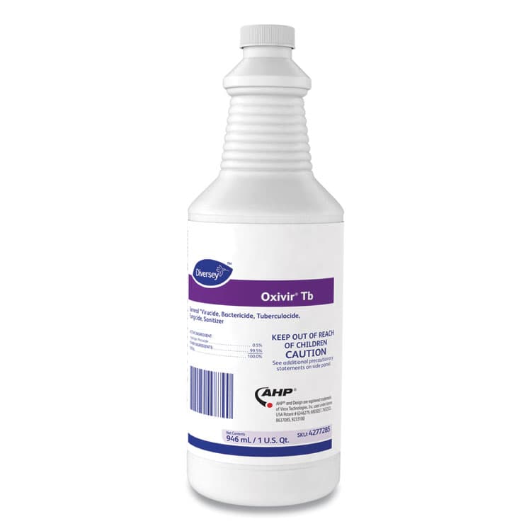 DIVERSEY Oxivir TB One-Step Disinfectant Cleaner, 32 oz Bottle, 12/Carton (DVO4277285) thumbnail 3