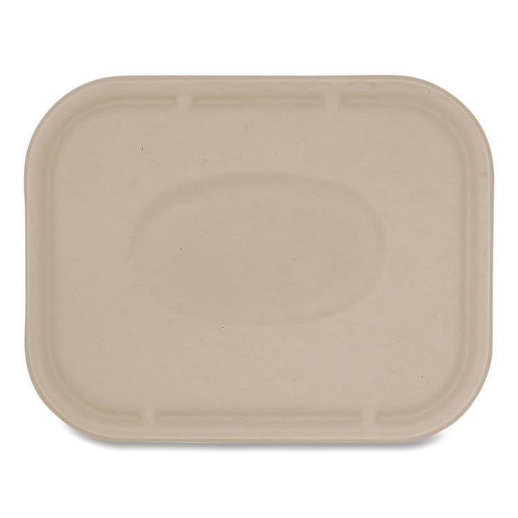 WORLD CENTRIC Fiber Lids for Fiber Containers, 7.8 x 10.1 x 0.5, Natural, Paper, 400/Carton (WORTRLSC10LF)