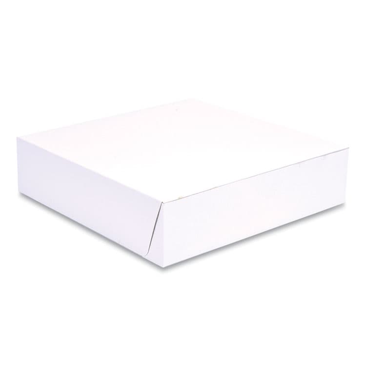 SOUTHERN CHAMPION TRAY White One-Piece Non-Window Bakery Boxes, 10 x 10 x 2.5, White, Paper, 250/Bundle (SCH1569)