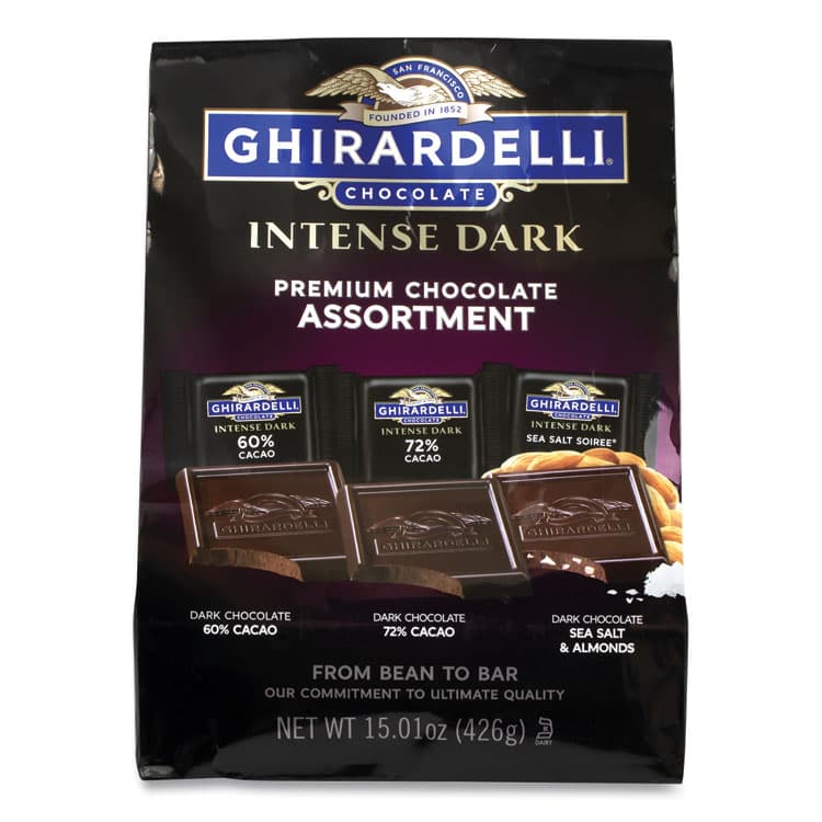 GHIRARDELLI Intense Dark Chocolate Premium Collection, 15.01 oz Bag (GRR22001102) thumbnail 2
