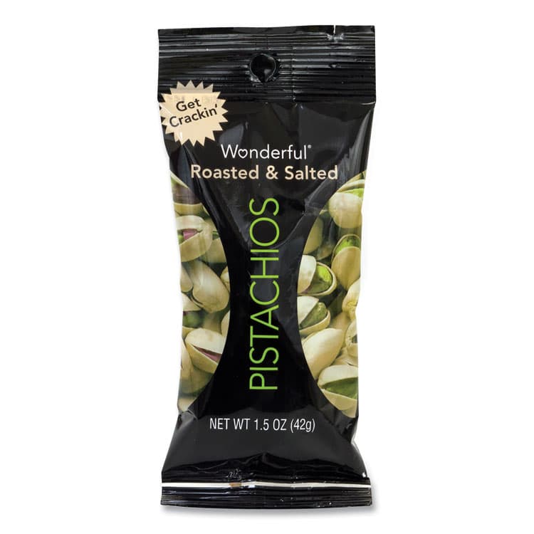 THE WONDERFUL COMPANY, LLC Roasted and Salted Pistachios, 1.5 oz Bag, 24/Pack (GRR22000784) thumbnail 4