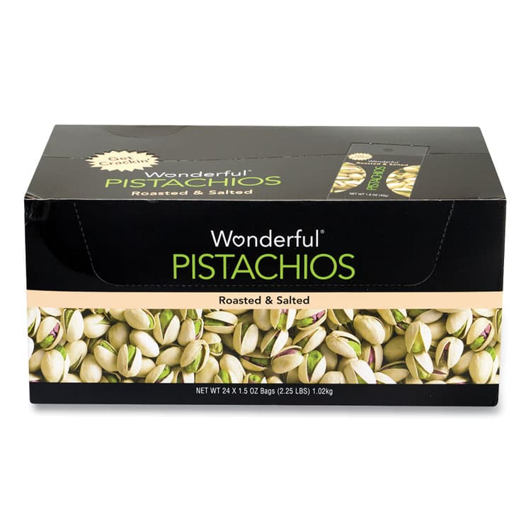 THE WONDERFUL COMPANY, LLC Roasted and Salted Pistachios, 1.5 oz Bag, 24/Pack (GRR22000784)