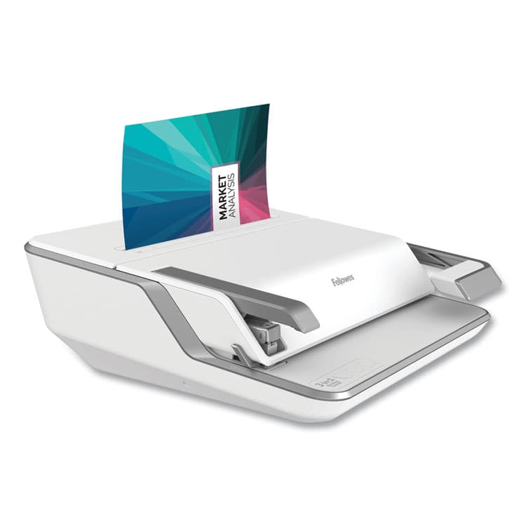 FELLOWES MFG. CO. Lyra 3-in-1 Binding Center, 300 Sheets, 16.63 x 15.62 x 6.03, White/Gray (FEL5603001) thumbnail 4