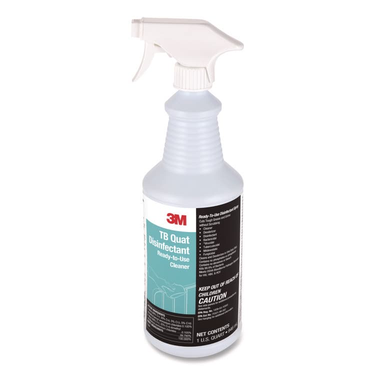 3M/COMMERCIAL TAPE DIV. TB Quat Disinfectant Ready-to-Use Cleaner, 32 oz Bottle, 12 Bottles and 2 Spray Triggers/Carton (MMM29612) thumbnail 2