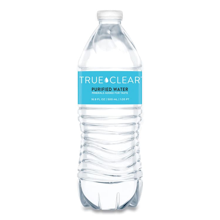TRUE CLEAR Purified Bottled Water, 16.9 oz Bottle, 24 Bottles/Carton, 84 Cartons/Pallet (TCLTRC05L24PLT)