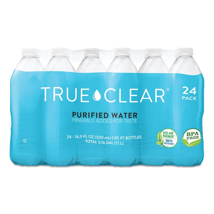 TRUE CLEAR Purified Bottled Water, 16.9 oz Bottle, 24 Bottles/Carton, 84 Cartons/Pallet (TCLTRC05L24PLT) thumbnail 2
