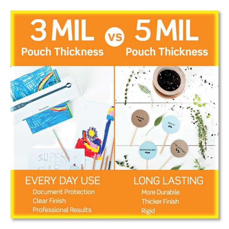 3M/COMMERCIAL TAPE DIV. Laminating Pouches, 3 mil, 8.5" x 14", Gloss Clear, 20/Pack (MMMTP385520) thumbnail 2