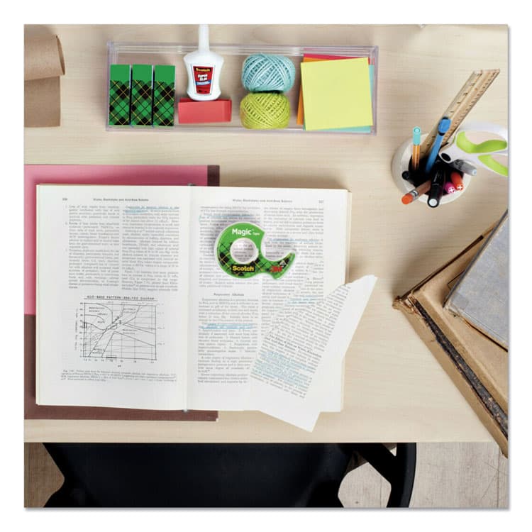 3M/COMMERCIAL TAPE DIV. Magic Tape in Handheld Dispenser, 1" Core, 0.75" x 25 ft, Clear (MMM105) thumbnail 2