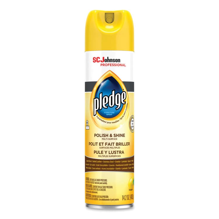 SC JOHNSON Furniture Polish, Lemon, 14.2 oz Aerosol Spray, 6/Carton (SJN301168) thumbnail 2