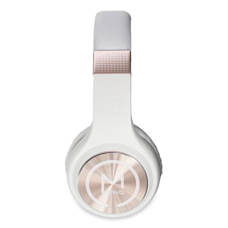 CREATIVE MARKETING, . SERENITY Stereo Wireless Headphones with Microphone, 3 ft Cord, White/Rose Gold (MHSHP5500R) thumbnail 3